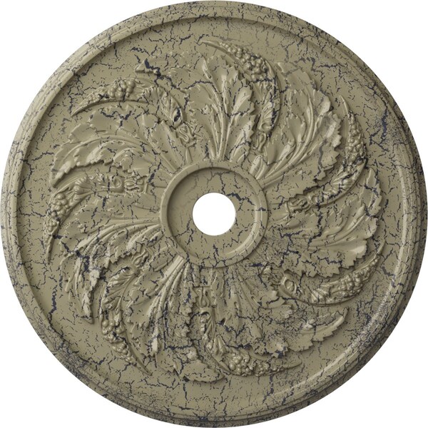 Ekena Millwork Sellek Ceiling Medallion (Fits Canopies up to 9"), 42 1/8"OD x 1 7/8"P, Castle Stone Crackle CM42SKCSC - main